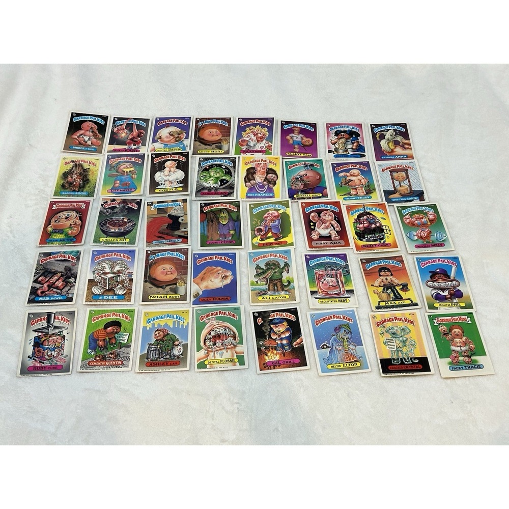 Vintage Lot of 45 Garbage Pail Kids &β Garbage Gang Cards OS1, 86, 87 & 88